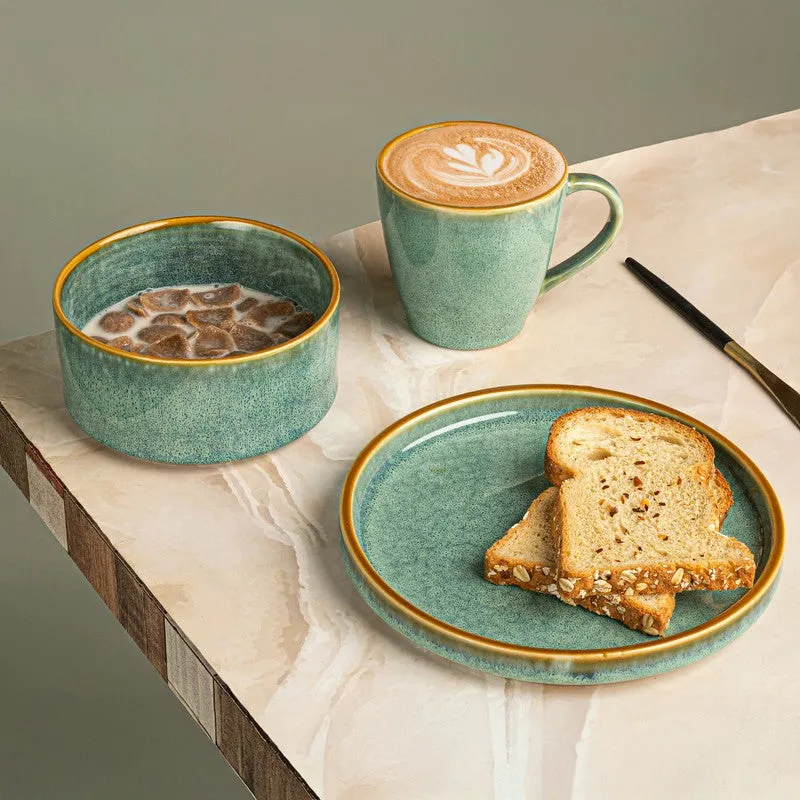 Coastal Brew Ceramic Tea Set (Green) - Three Piece Set media 1