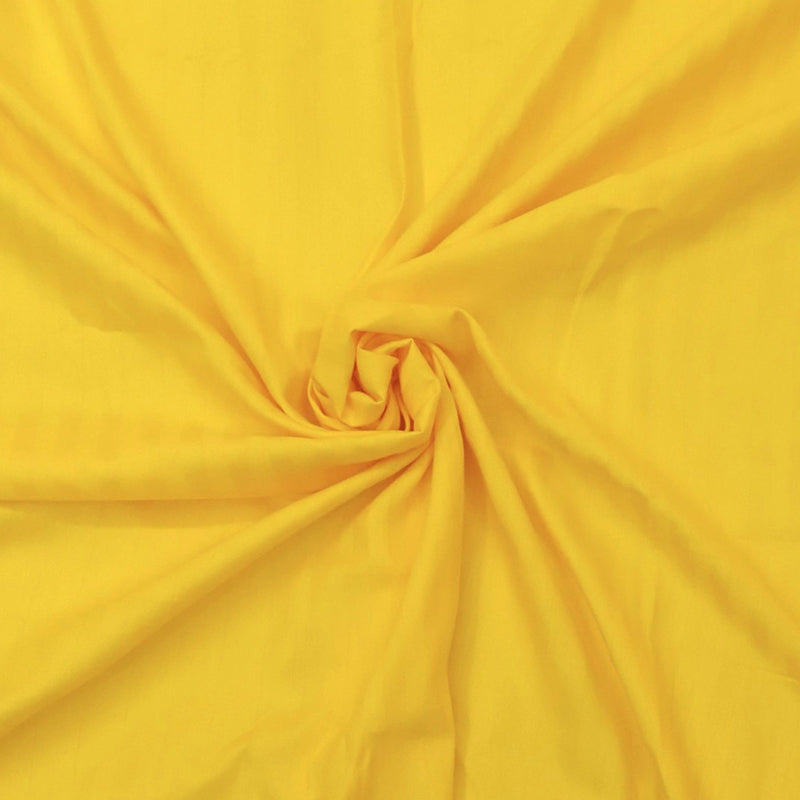 Le Coton Striped Solid Cotton Bedsheet (Yellow) - 250 TC media 5