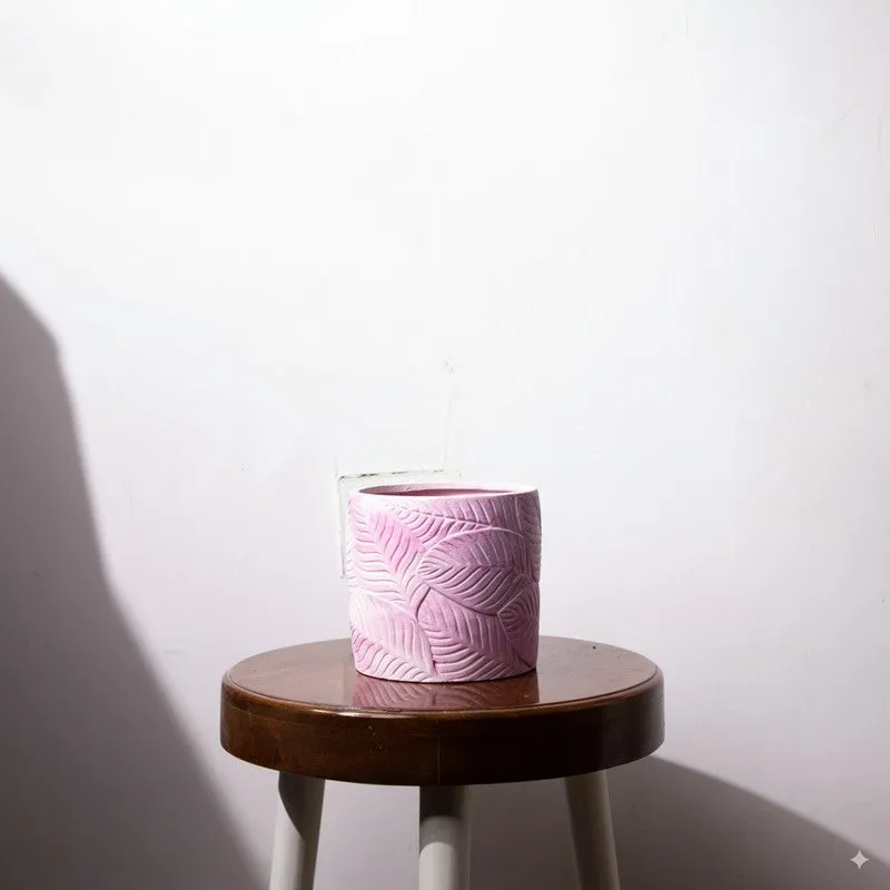 Leaf Print Planter - Pink media 3