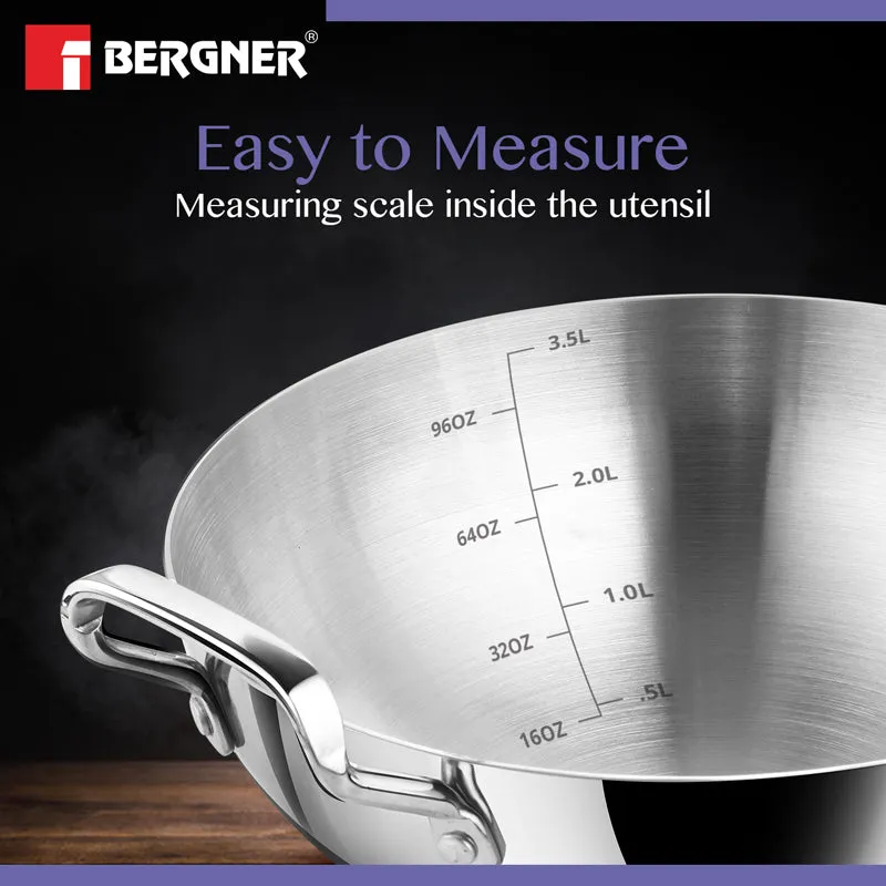 Bergner Stainless Steel Kadhai - 3500 mL media 4