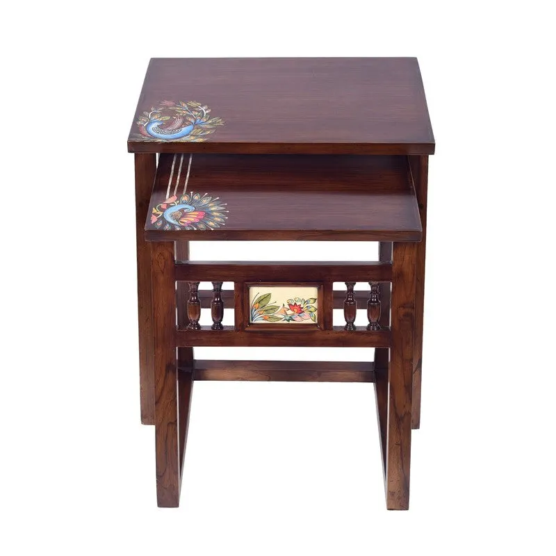 Milo Teak Wood Nesting Stools - Set of Two media 6