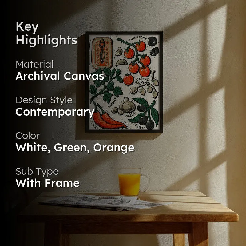 Flavour & Story Archival Canvas Wall Art - Black media 2