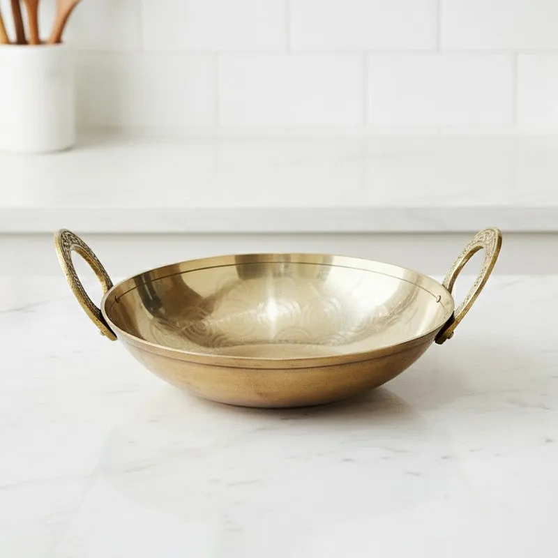 CookScape Deep Brass Kadhai - 1400 mL media 1