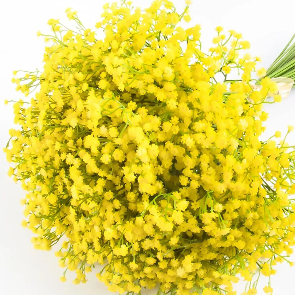 Airy Babys Breath Plastic Artificial Flower - Set Of Two media 6
