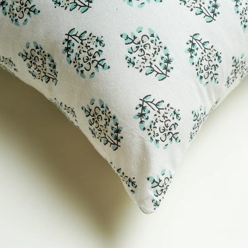 Sanganeri Charm Cushion Cover (Teal) - Set Of Five media 4