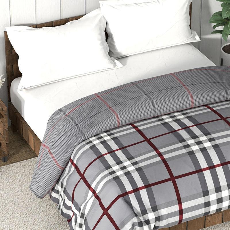 Nautica Tessera Reversible Geometric Cotton Comforter (Grey) - 150 TC/130 GSM media 4
