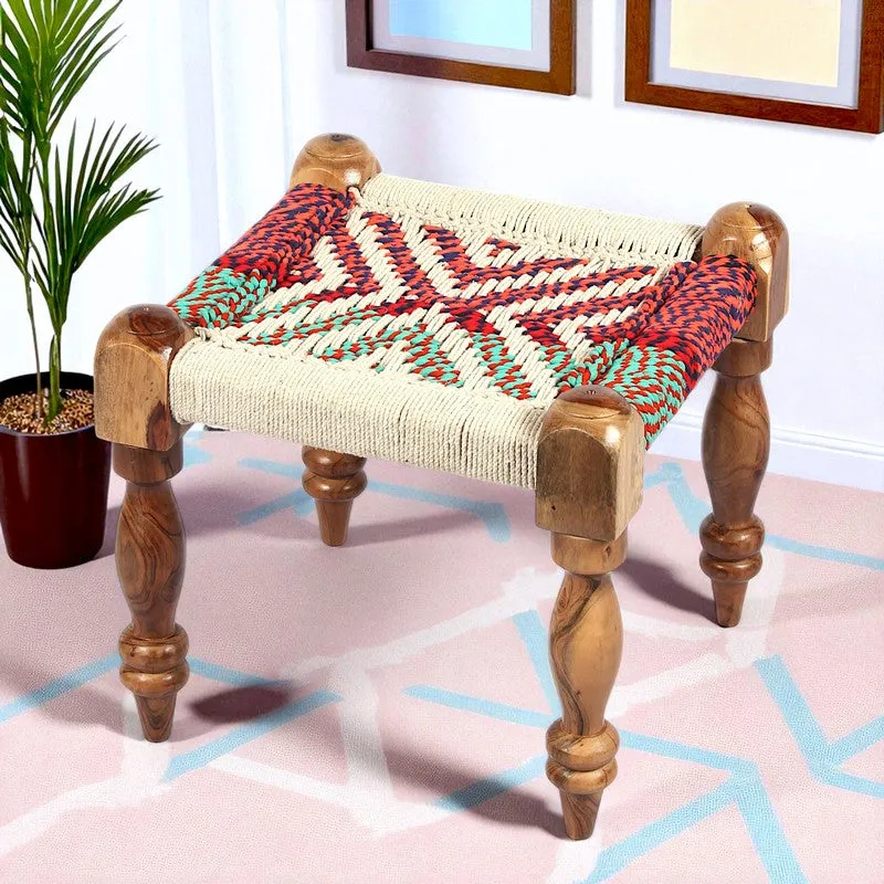 Ivrox Sheesham Wooden Bench - Multicolor media 1