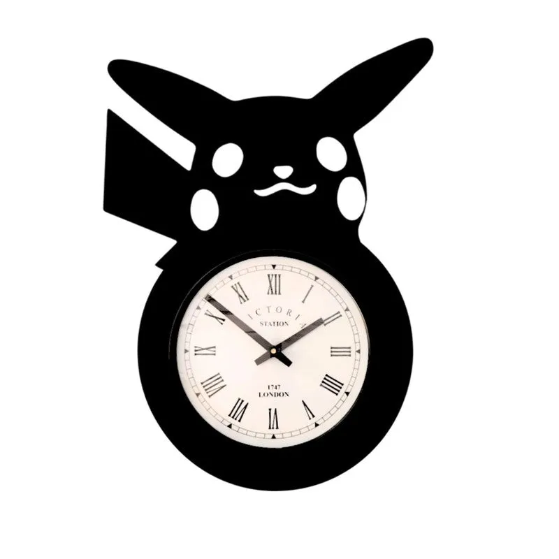 Bunny Steel Analog Wall Clock - Black media 4