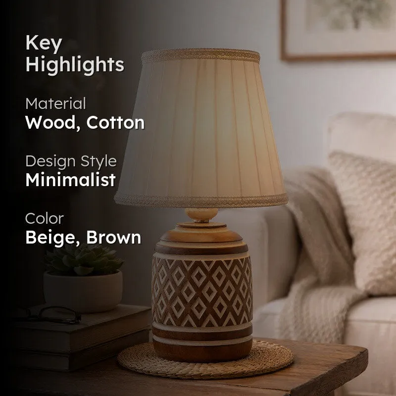 PureAura Wooden Table Lamp media 2