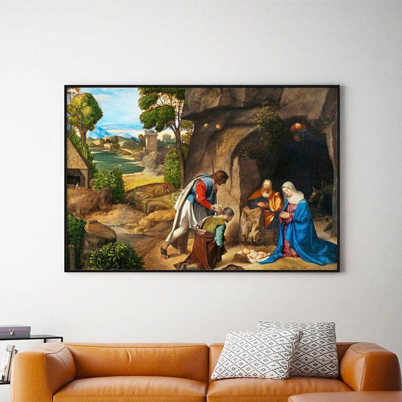 Giorgiones Canvas Wall Painting - Black Frame