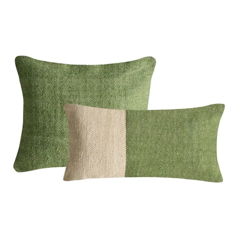 Colorblocked Cotton Cushion Cover - Set of Two media 4