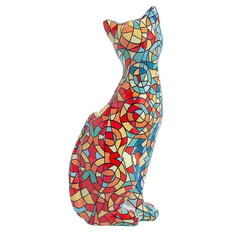 Mosaic Kitten Polyresin Showpiece - Multicolor media 6