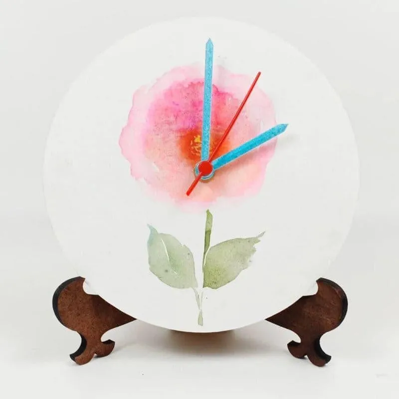 Mercy Flora Handpainted Table Clock media 1