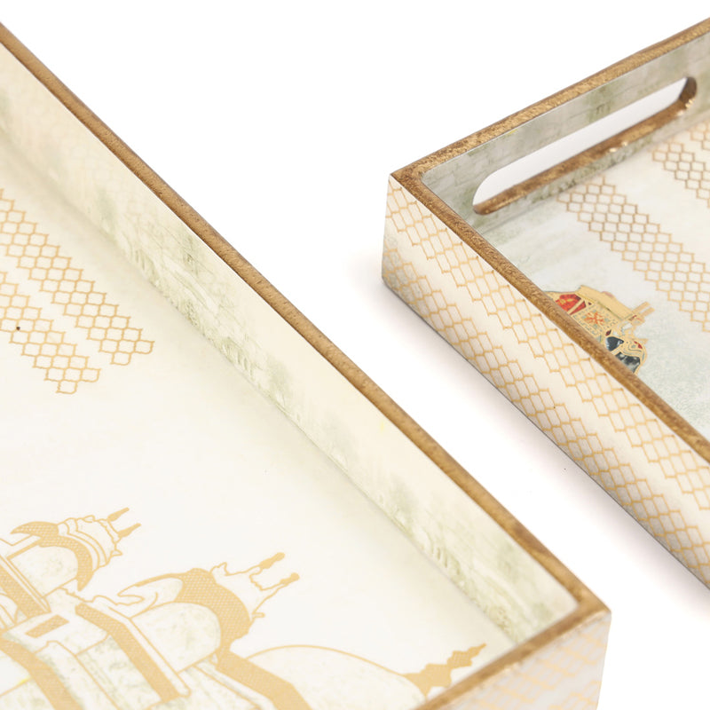 Darbar Parade Wood Serving Tray - Set Of Two media 5