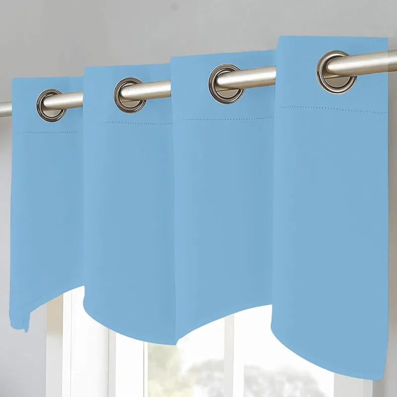 Vienna Pleated Curtain Valance (Sky Blue) - Set Of Two media 3