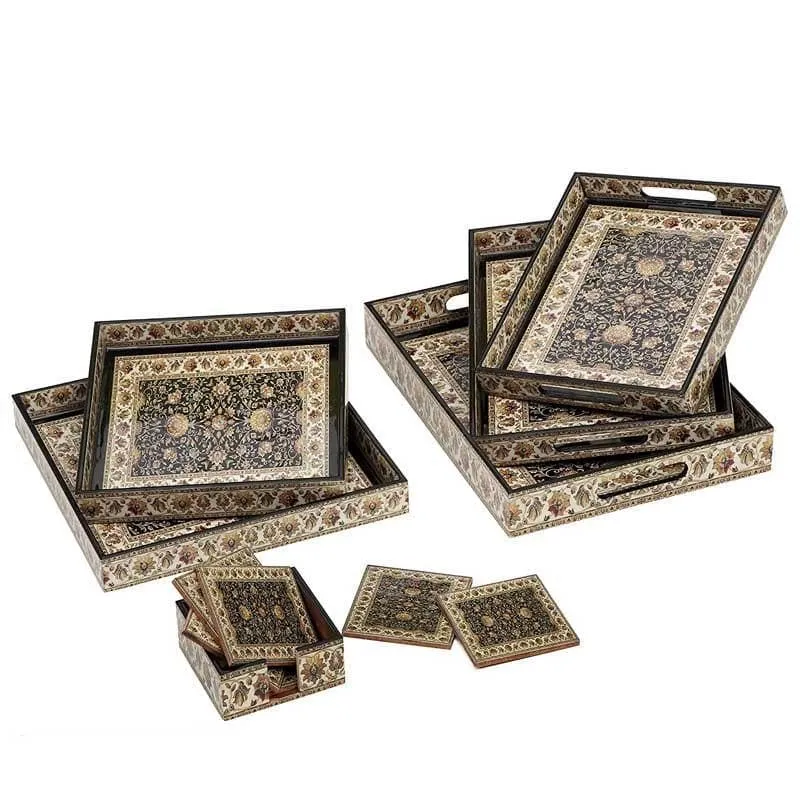 Inaayat Serving Tray & Coaster - Set Of Three media 6