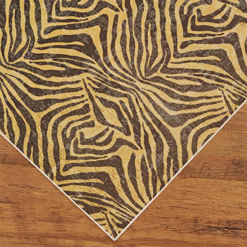 Fangorn Abstract Polyester Anti-Skid Carpet - Beige & Brown media 6