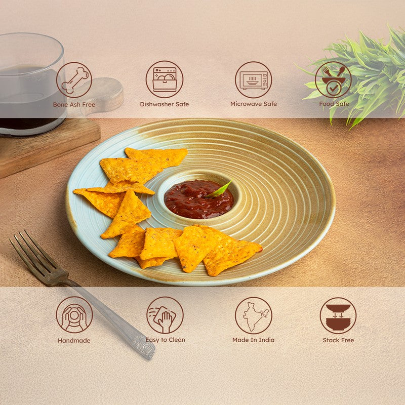 Sun Crest Ceramic Chip n Dip Platter - Copper media 9