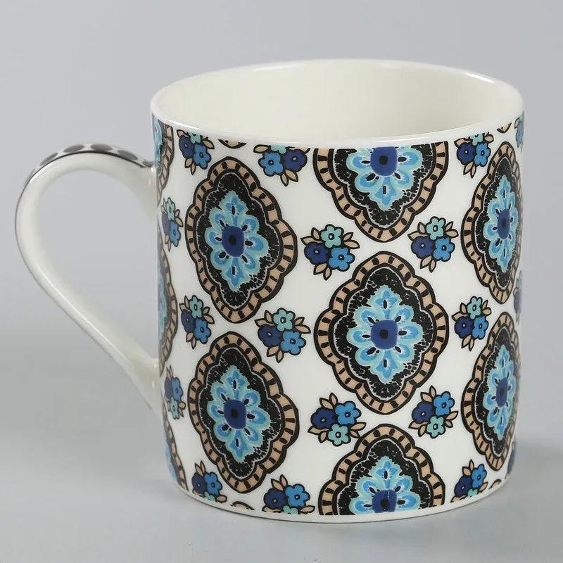 India Circus Sketch Pattern Tea Cups (220 mL Each) - Set Of Six media 3