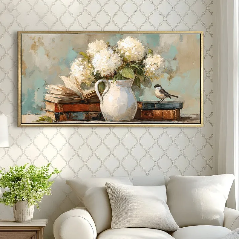Scholar Canvas Wall Painting With Frame media 4