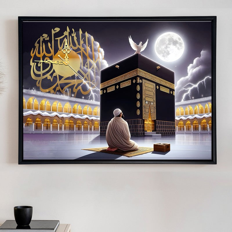 Allah wall Art With Clock media 3