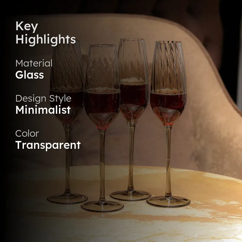 Golden Sip  Wine Glasses (350 mL Each) - Set of Four media 2