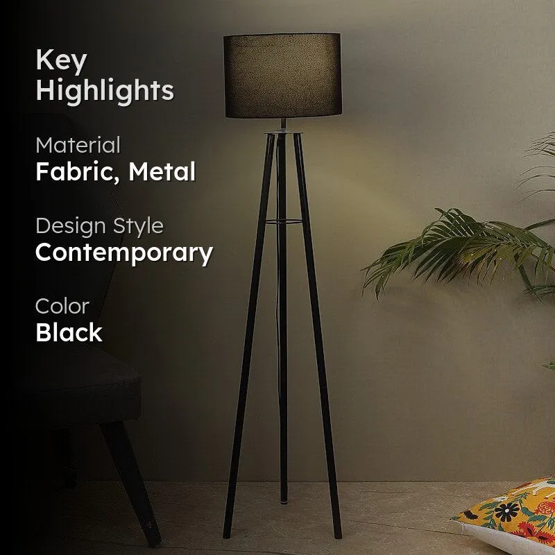 Natura Casper Metal Floor Lamp - Black media 2