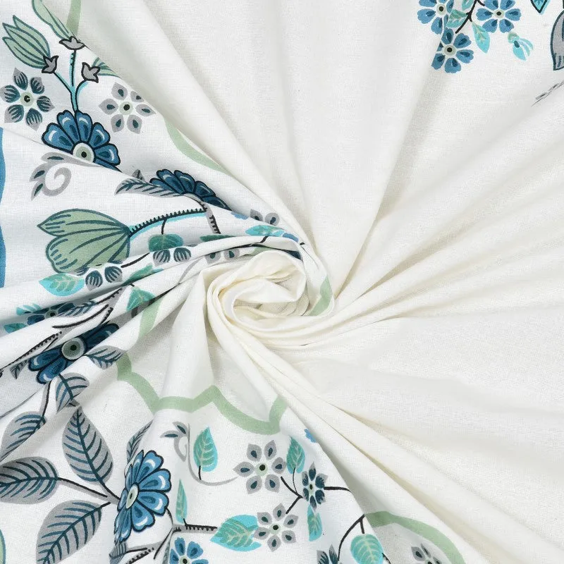 Royal Calm Cotton Bedsheet (Blue,White) - 120 TC media 4