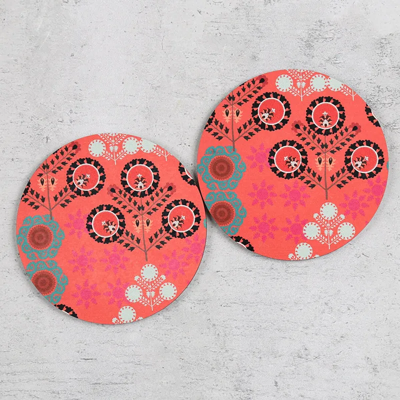 India Circus Arkady Ceramic Mug With Coaster (325 mL Each) - Four Piece Set media 6