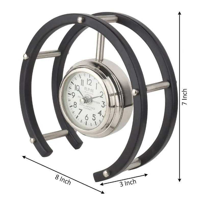 Vandra Round Table Clock - Silver media 4