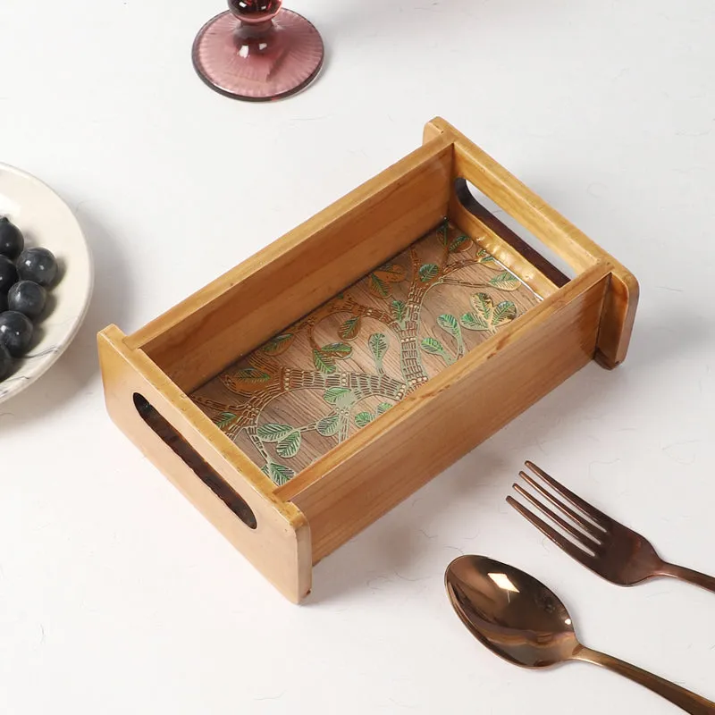 Sona Patta Wooden Serving Tray media 1