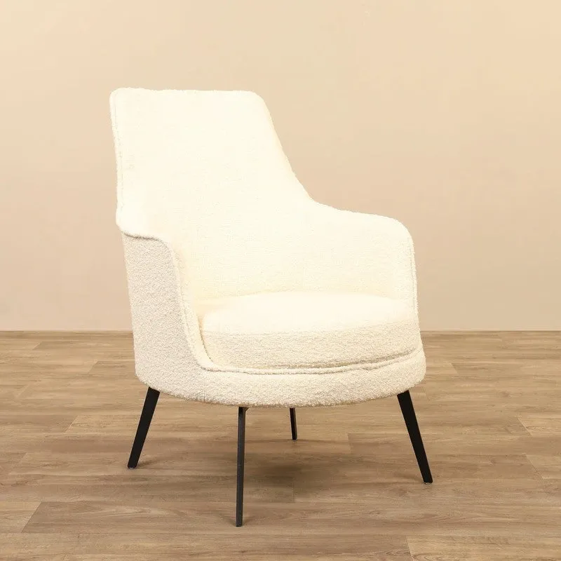 Trendra Neem Wood Lounge Chair - White media 4