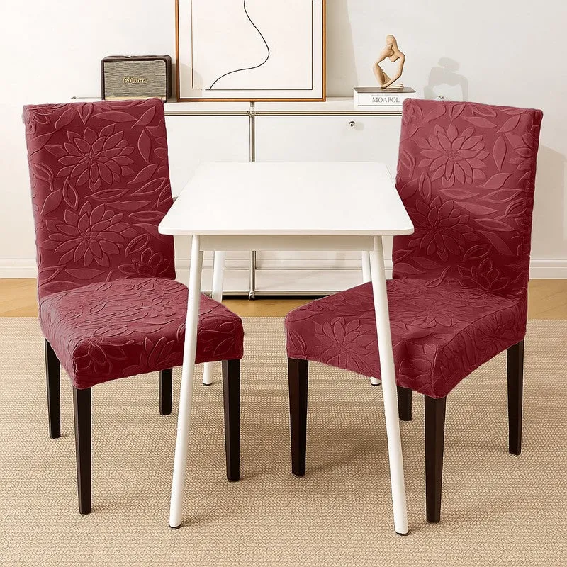 Serena Chair Cover (Maroon) - Set Of Two media 1
