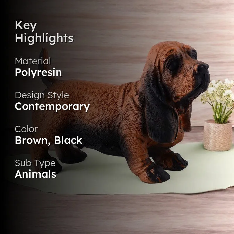 Sir Sniffs-a-lot Painted Polyresin Show Piece - Brown media 2