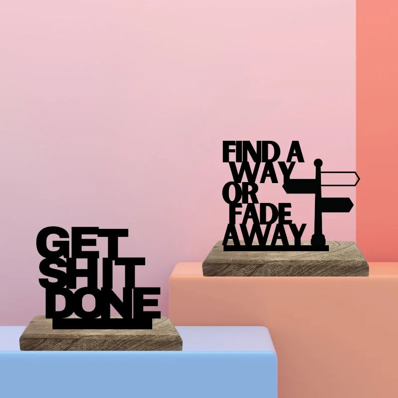 Resolve & Persistence Typography Showpiece - Set Of Two media 1