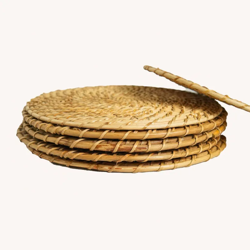 Vrita Rattan Trivet - Set Of Six media 3