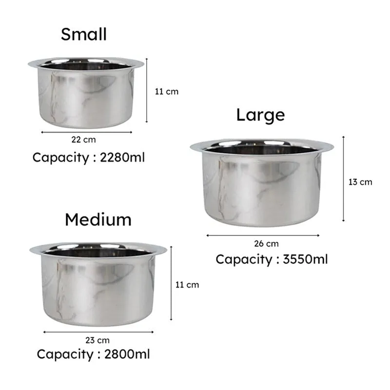 Avsa Stir Pot (2280/2800/3550 mL) - Set Of Three media 8