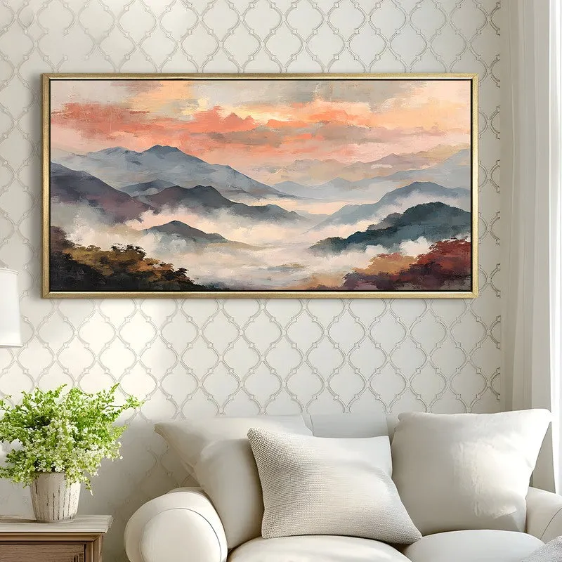 Morning Haze Canvas Wall Painting With Frame media 4