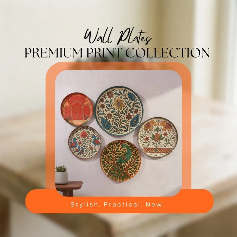 Floral Raga Wall Plates - Set of Five media 9
