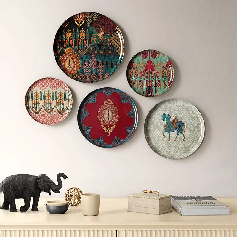 India Circus Nomad Stallion Iron Wall Plate - Set Of Five media 1