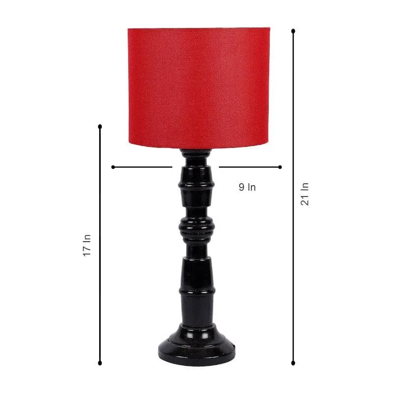 Rosa Baxter Fabric Table Lamp - Red,Black media 6