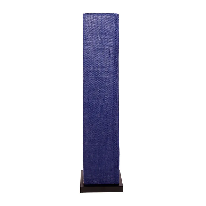 Abita Wooden Tower Floor Lamp With Jute Shade - Blue media 4