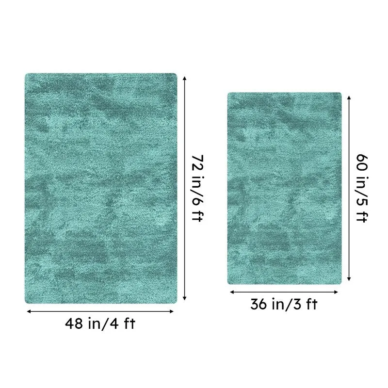 Nuo Luxe Micro Fiber Area Rug - Aqua media 8