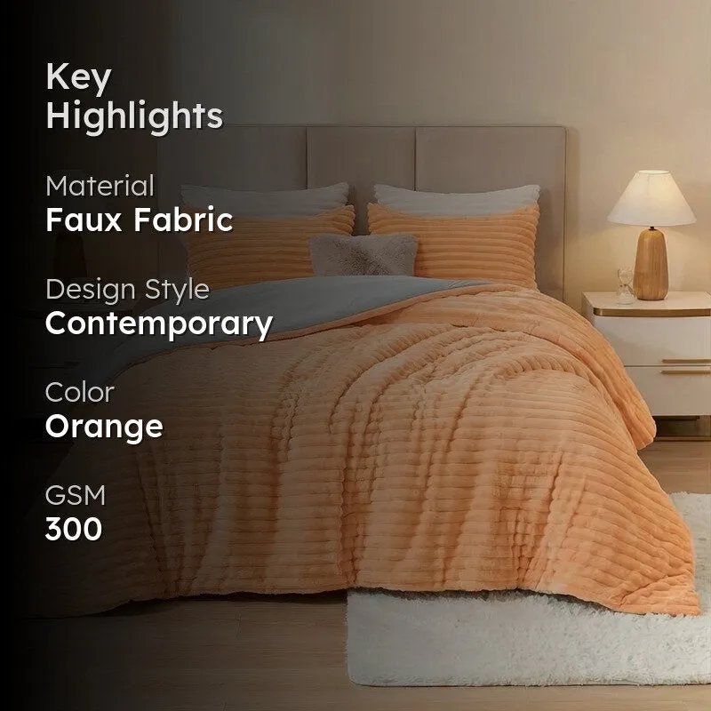 PureDrape Comfort (Orange) Bedding Set - Four Piece Set media 2