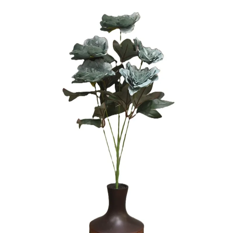 Premium Artificial Peony Flower - Green media 6