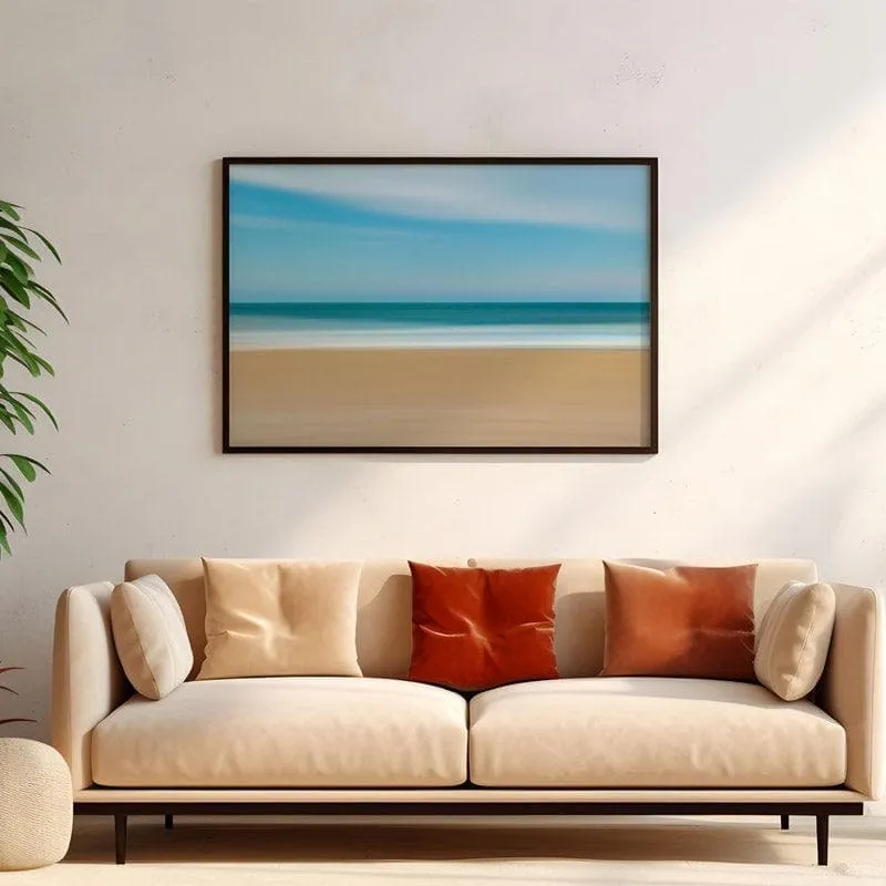 Beach Pan Canvas Wall Painting - Black Frame media 4