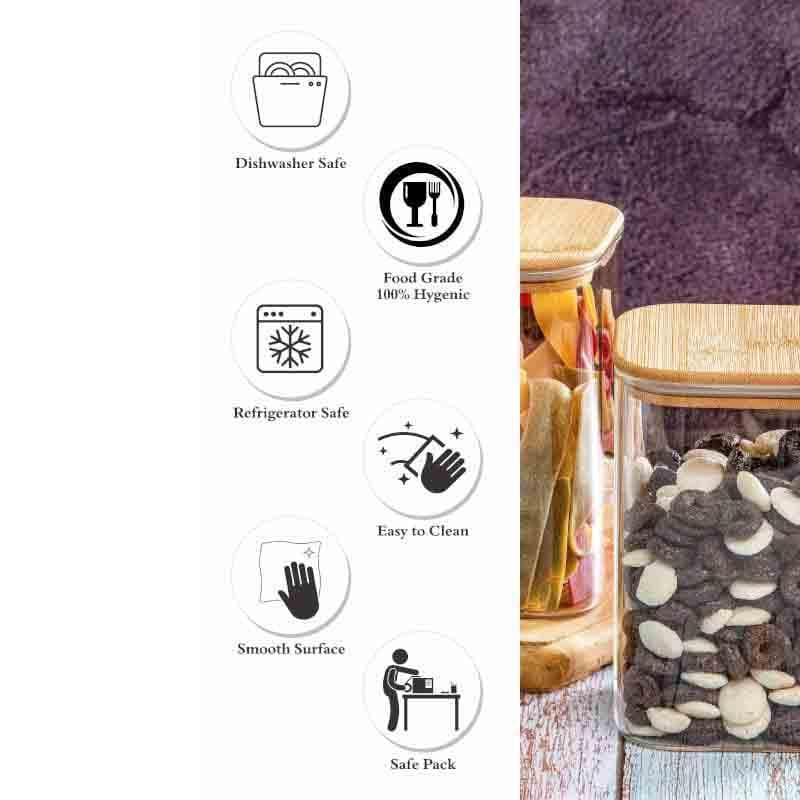 Aura Glass Jar With Wooden Lid - Set Of Two media 4