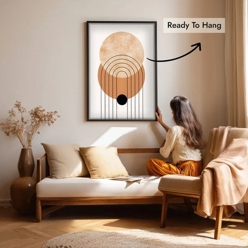 Centered Harmony Canvas Wall Painting With Black Frame media 7