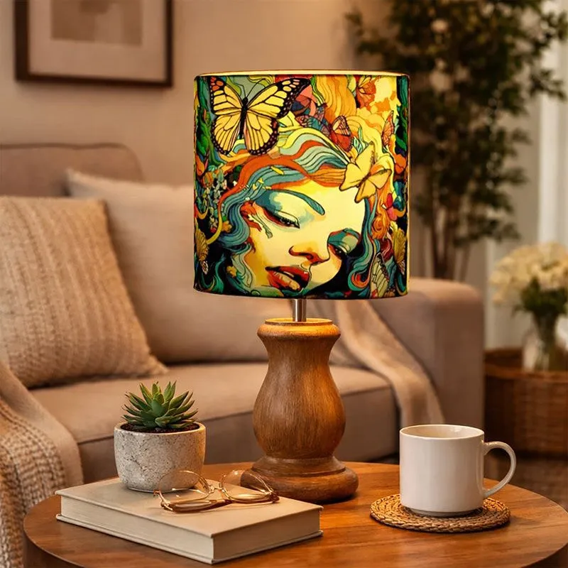 FemmeAura Wooden Table Lamp media 3
