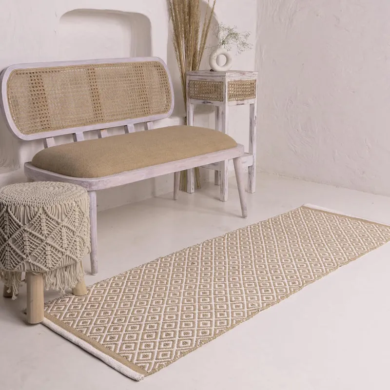 Earthica Cotton Runner Rug - Beige media 3